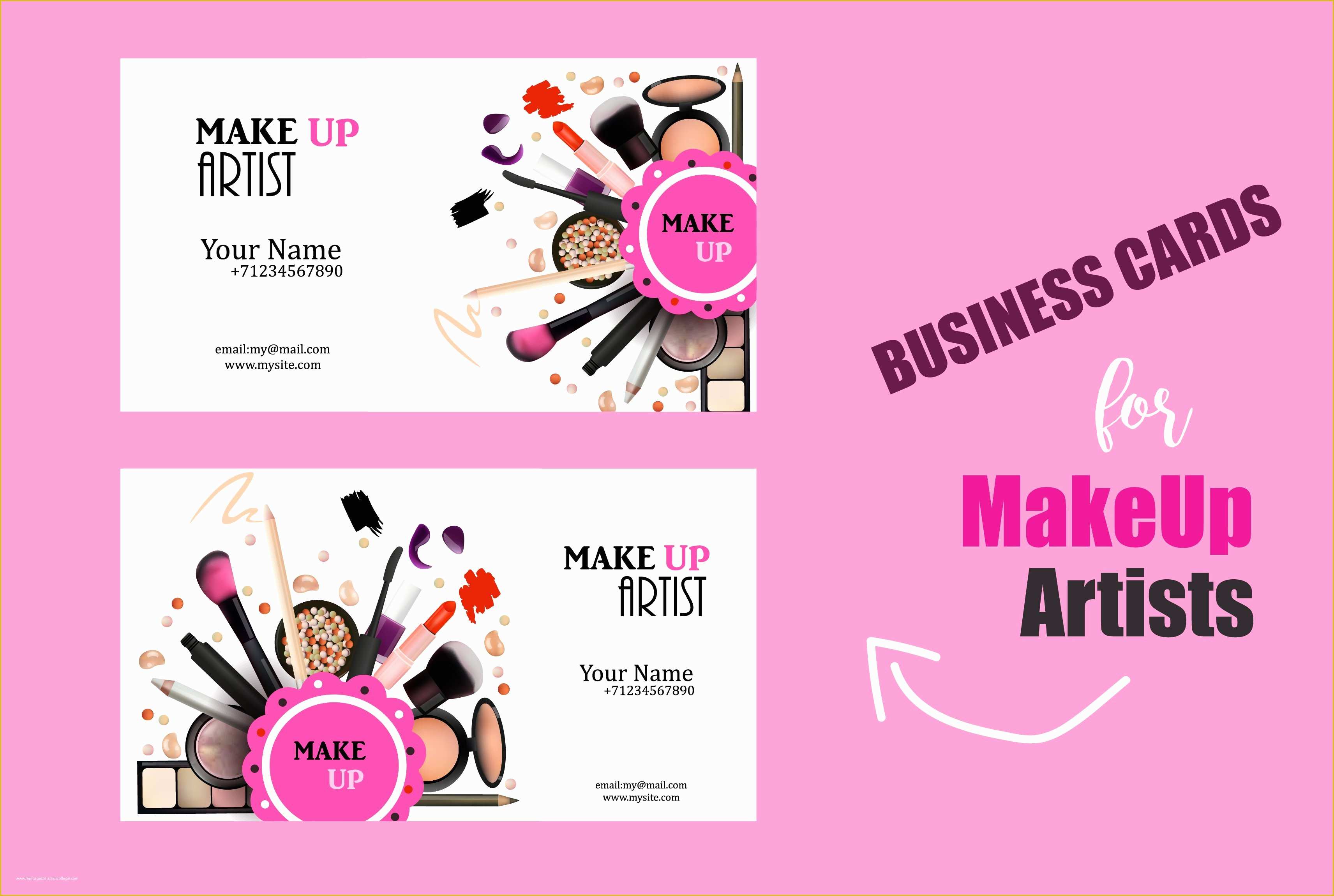 Artist Business Cards Templates Free Of Makeup Artist Business Card Business Card Templates