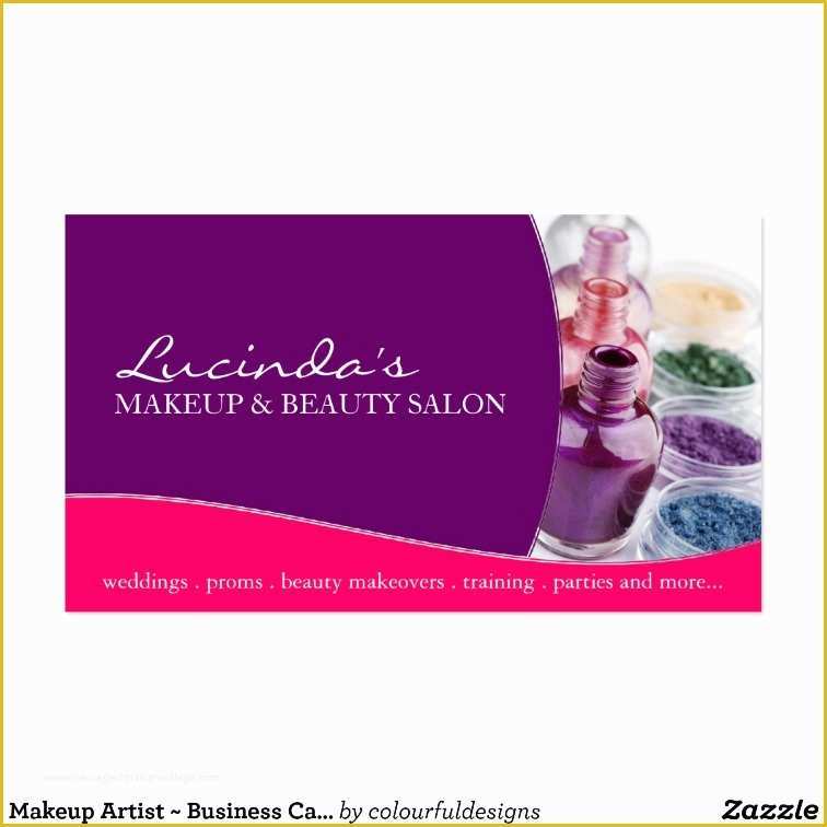 Artist Business Cards Templates Free Of Makeup Artist Business Card Template