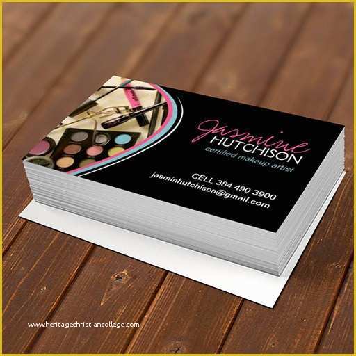 Artist Business Cards Templates Free Of Makeup Artist Business Card Templates