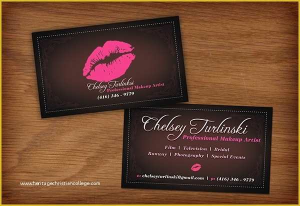Artist Business Cards Templates Free Of Makeup Artist Business Cards Makeup Vidalondon