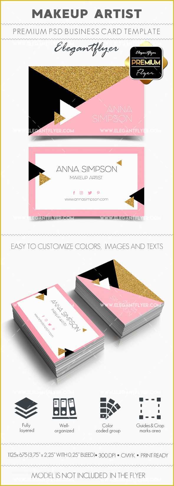 Artist Business Cards Templates Free Of Makeup Artist – Premium Business Card Templates Psd – by