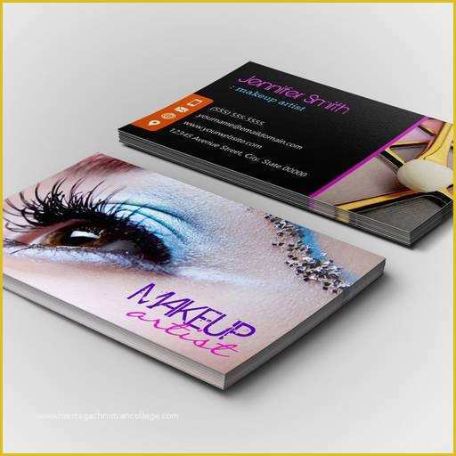 Artist Business Cards Templates Free Of Stylish Eye Shadow Makeup Artist Business Card Template