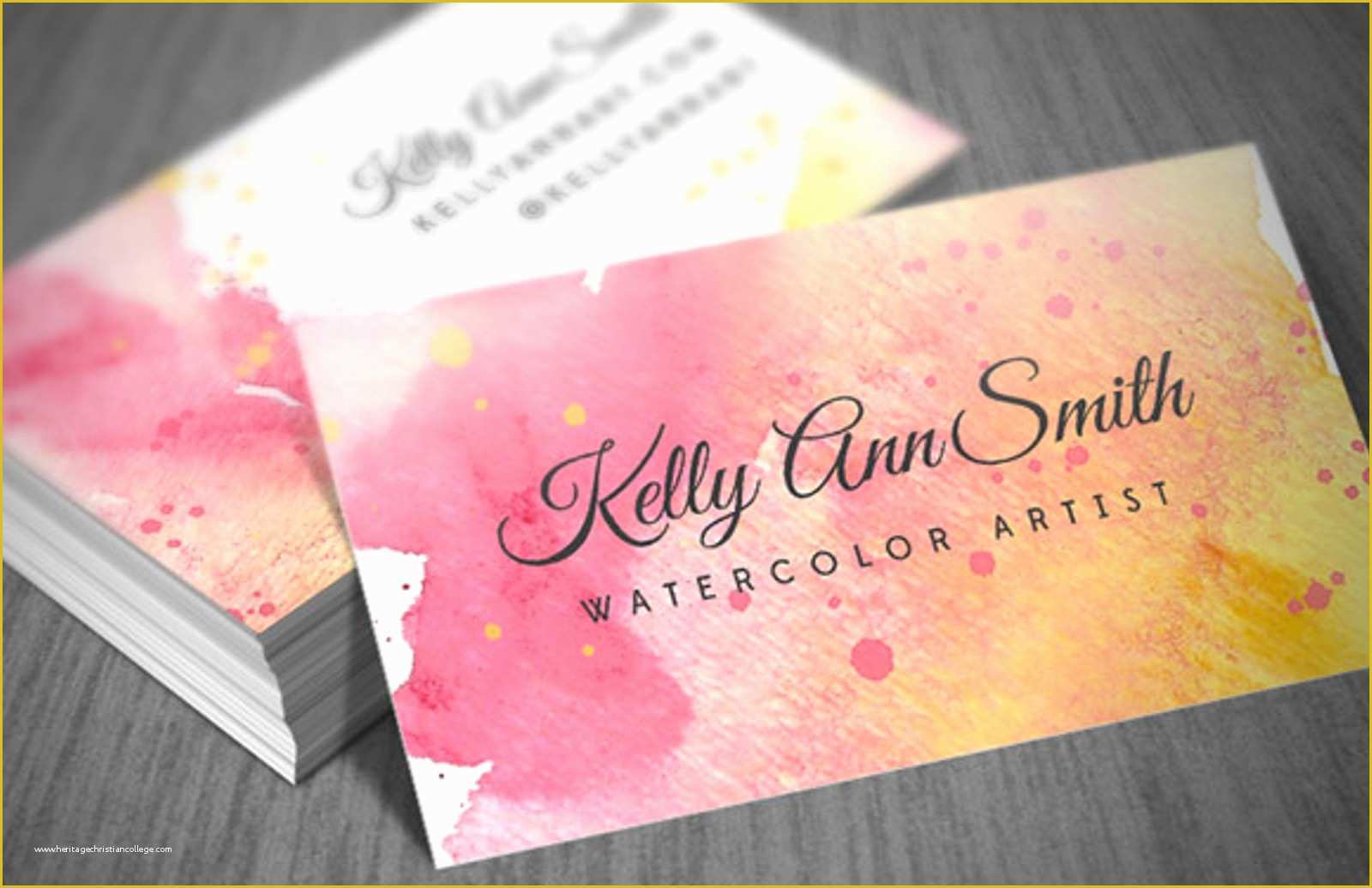 Artist Business Cards Templates Free Of Watercolor Artist Business Card Template — Medialoot