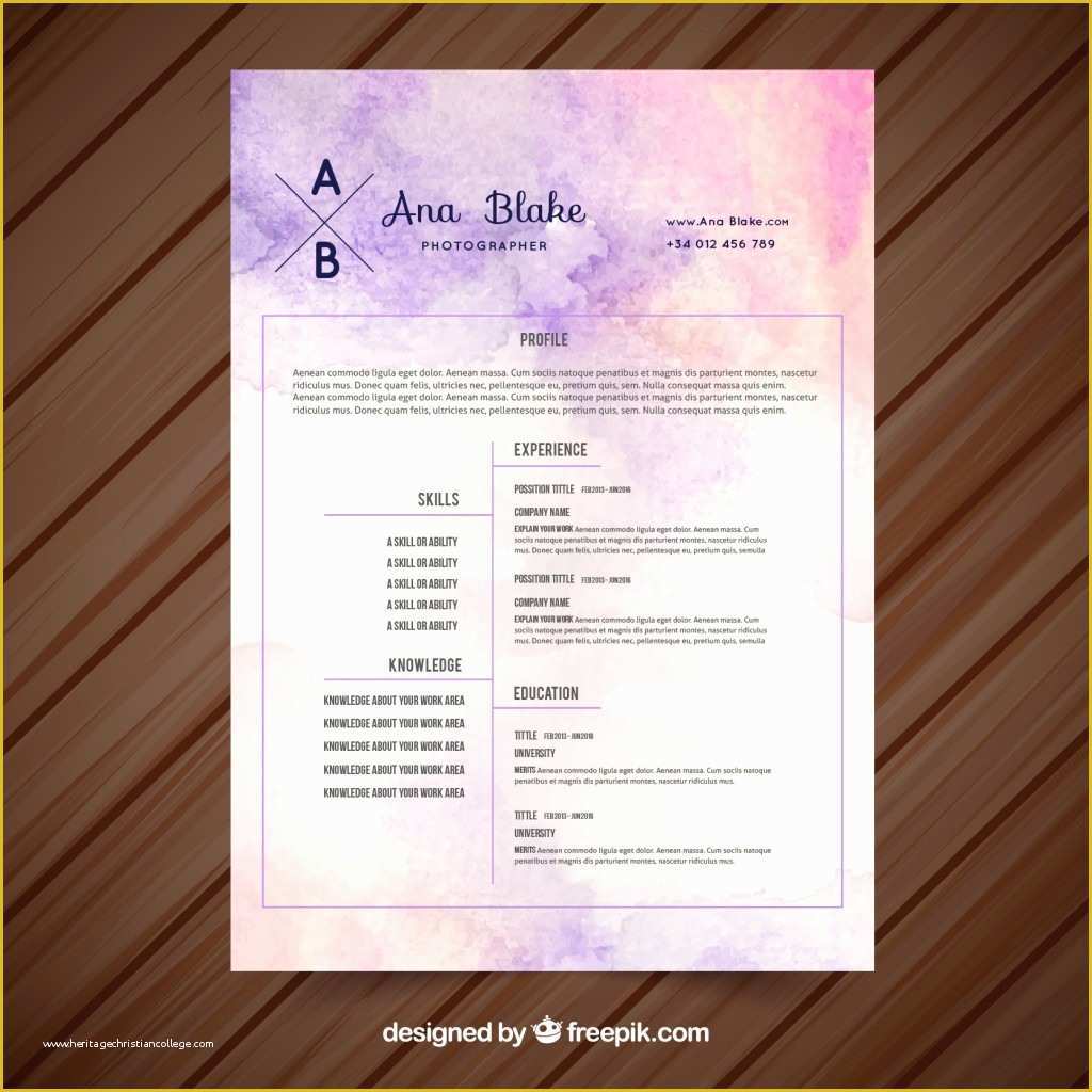 Artist Resume Template Free Of 10 top Free Resume Templates Freepik Blog