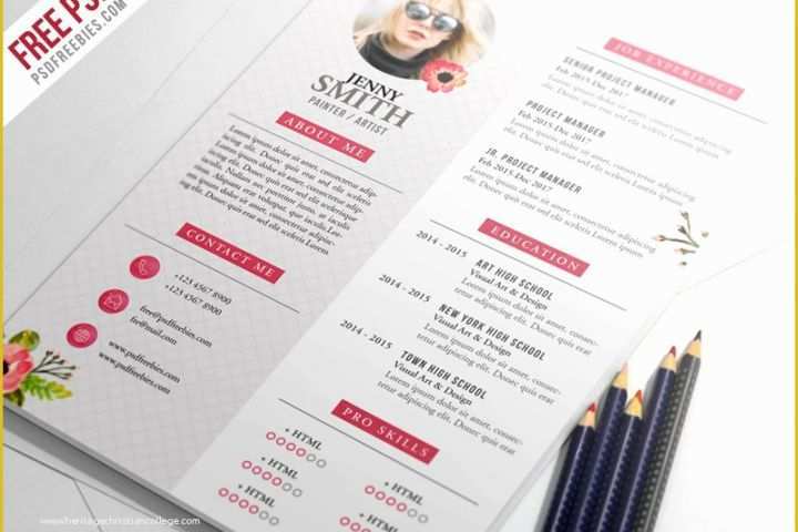 Artist Resume Template Free Of Free Psd Painter Artist Cv Resume Template Psd by Psd