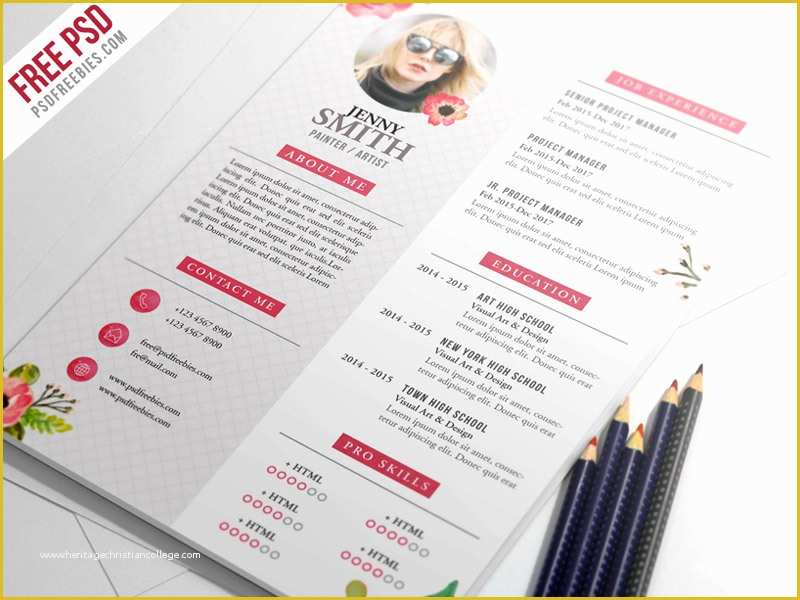 Artist Resume Template Free Of Free Psd Painter Artist Cv Resume Template Psd by Psd