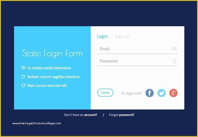 Asp Net Website Templates Free Download Of Responsive Static Login form HTML5 Template