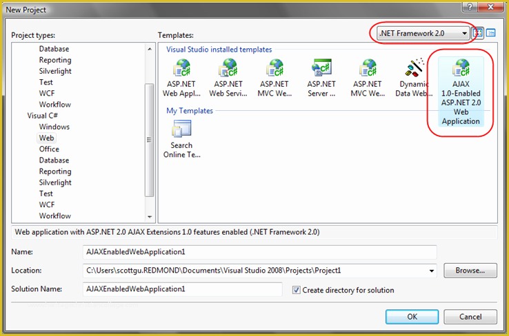 Asp Net Website Templates Free Download Of Scottgu S Blog Using Vs 2008 to Create New asp Net 2 0