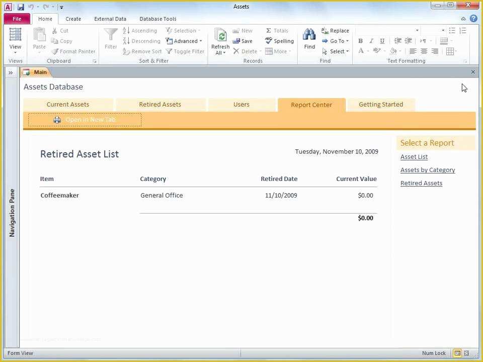 Asset Database Template Free Of Access 2010 Use the assets Web Database Template