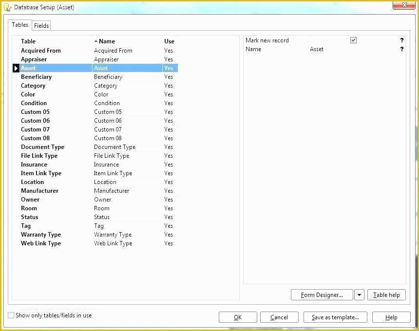 Asset Database Template Free Of asset Tracking Database Template asset Database Template