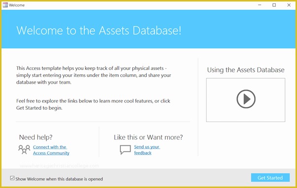 Asset Database Template Free Of What S New In Access 2016 Access