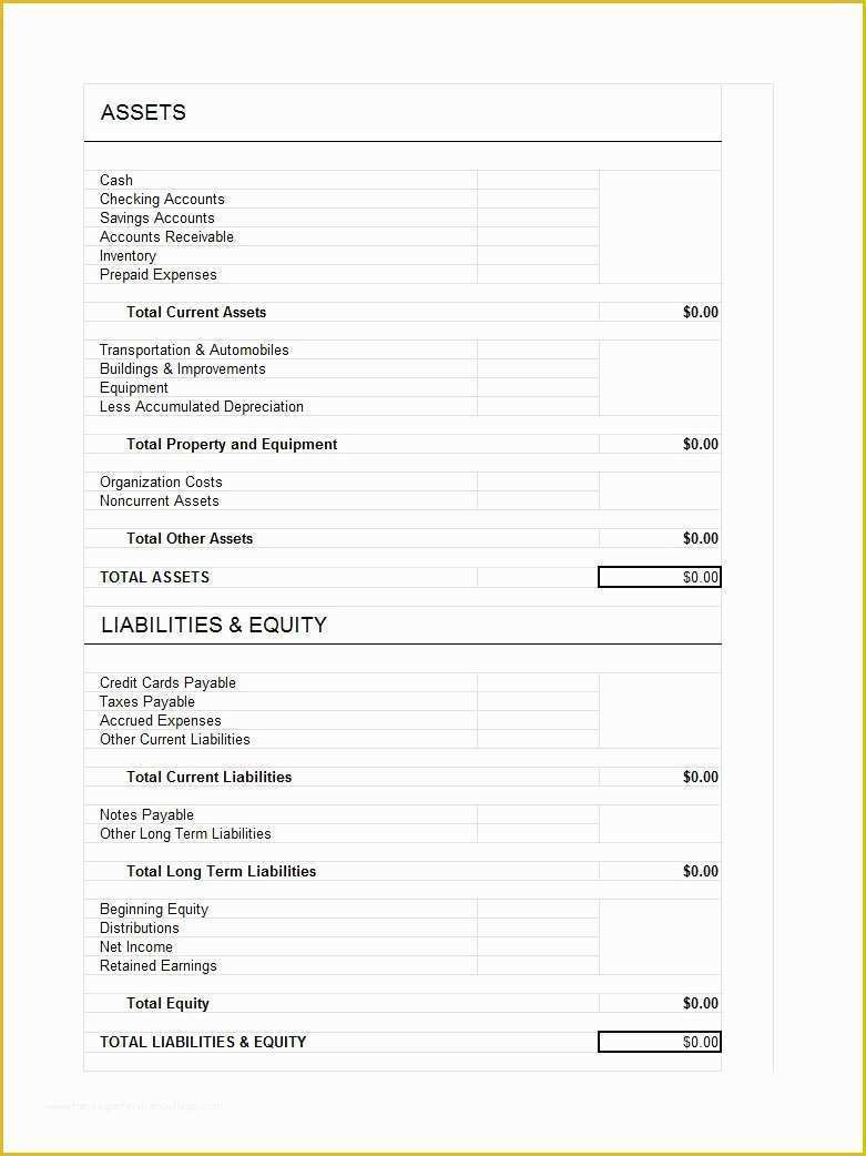 Assets and Liabilities Template Free Download Of 38 Free Balance Sheet Templates &amp; Examples Template Lab