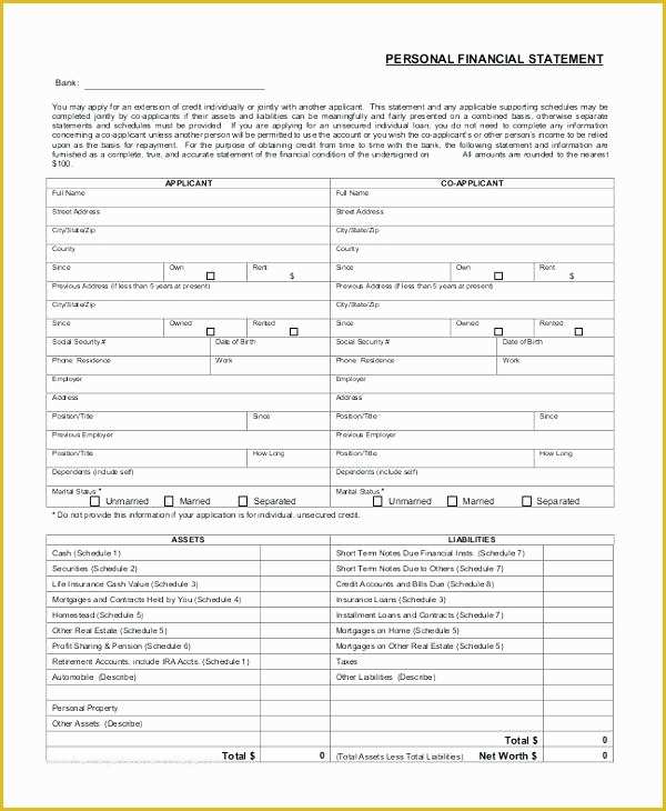 Assets and Liabilities Template Free Download Of asset and Liability Statement Template Awesome 5 Personal