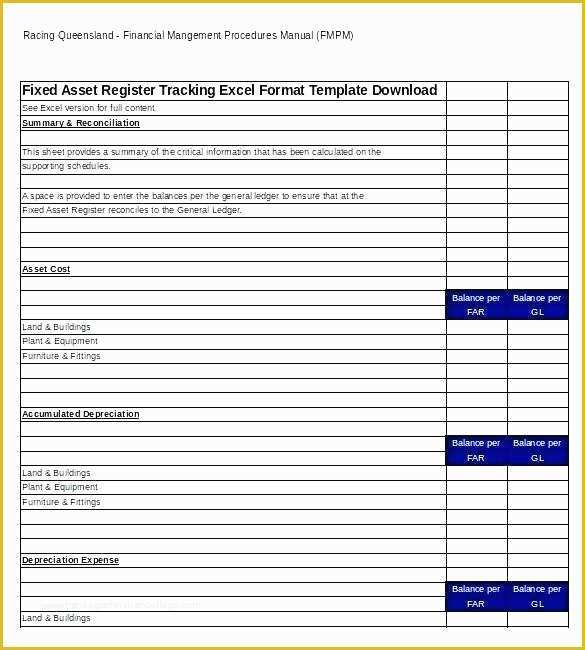 Assets and Liabilities Template Free Download Of Fixed asset form Template