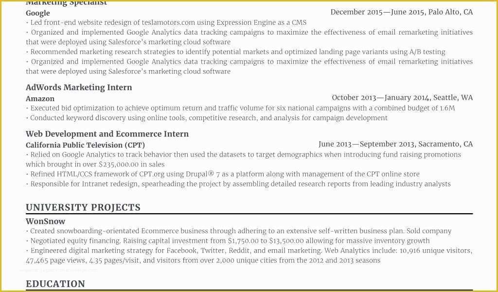 Ats Friendly Resume Template Free Of ats Resume Template