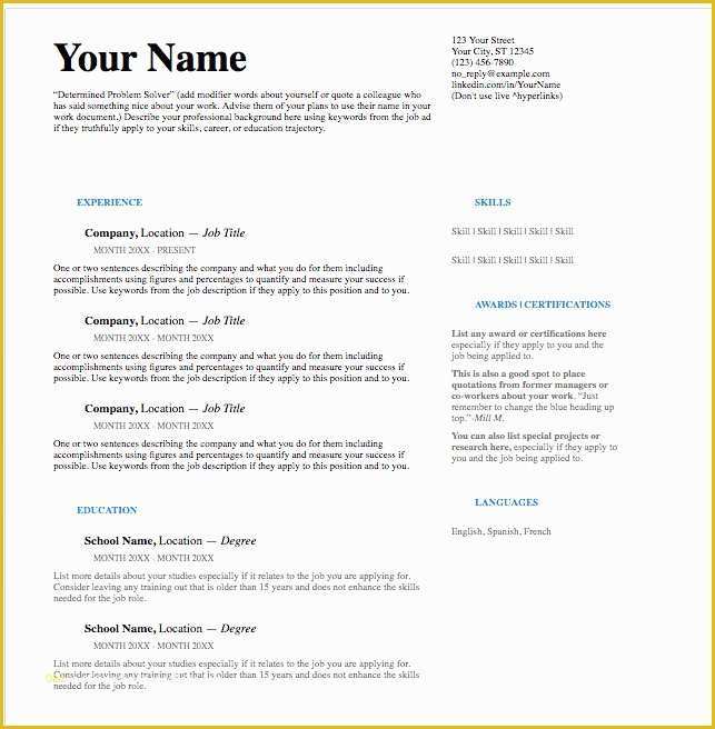 Ats Friendly Resume Template Free Of Beautiful ats Resume Template