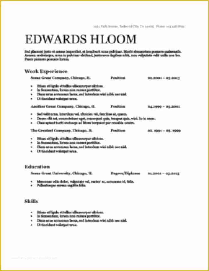 Ats Resume Template Free Download Of ats Friendly Resume Template Download Resume Templates