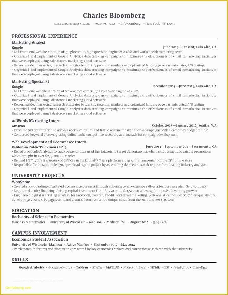 Ats Resume Template Free Download Of ats Resume Template Download Resume Templates Free