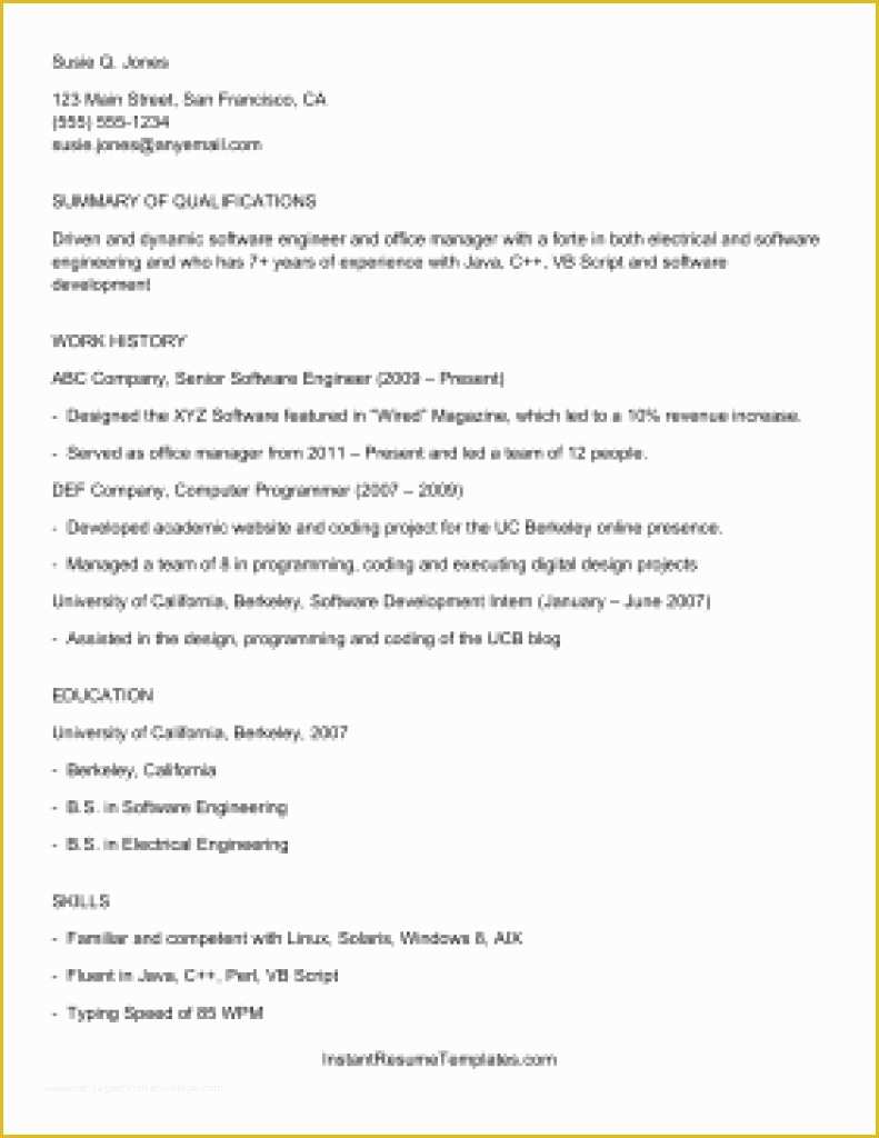 Ats Resume Template Free Download Of ats Resume Template Free Download