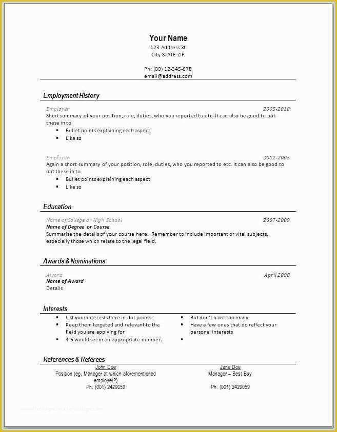 Ats Resume Template Free Download Of ats Resume Template Free Download Resume Resume