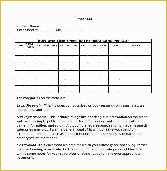 Attorney Timesheet Template Free Of 10 attorney Timesheet Templates – Free Sample Example