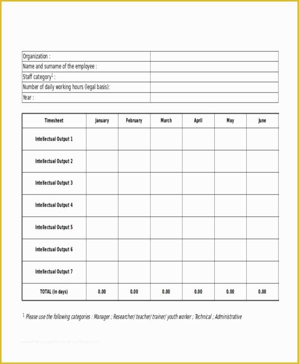 Attorney Timesheet Template Free Of 16 Timesheet Templates Free Sample Example format