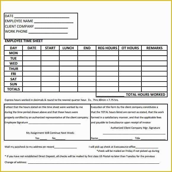 Attorney Timesheet Template Free Of 21 Free Time Sheet Template Word Excel formats