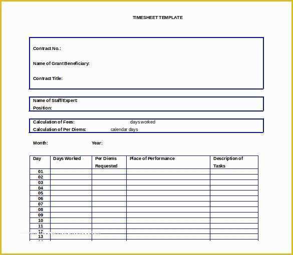 Attorney Timesheet Template Free Of 27 Ms Word Timesheet Templates Free Download