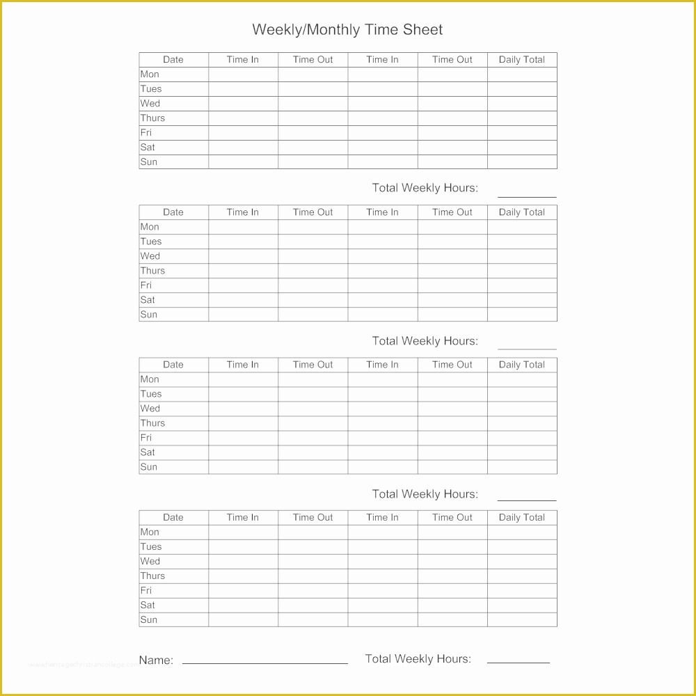 Attorney Timesheet Template Free Of Timesheet Template