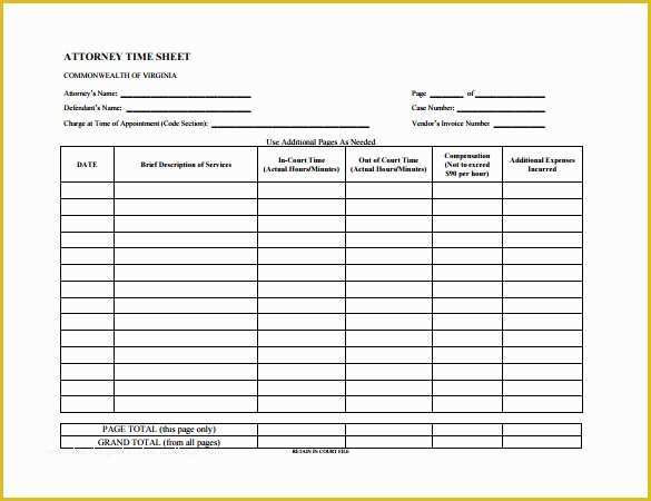 Attorney Timesheet Template Free Of Timesheet Templates – 35 Free Word Excel Pdf Documents