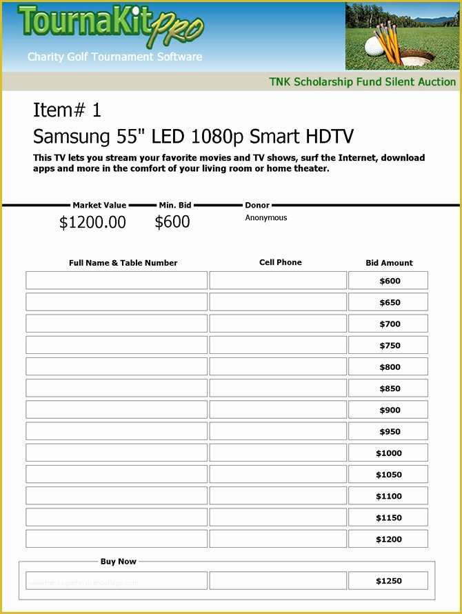 Auction Catalog Template Free Of Charity Auction forms 108 Silent Auction Bid