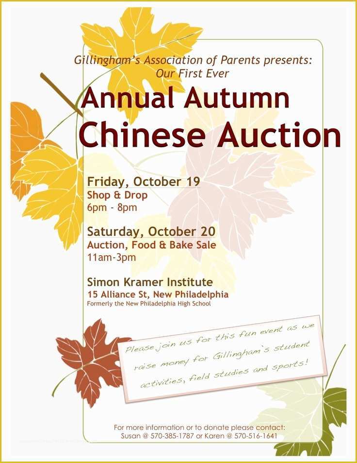 Auction Catalog Template Free Of Nice Auction event Flyer Example Gillingham Charter