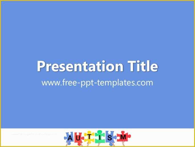Autism Powerpoint Template Free Download Of Autism Powerpoint Template