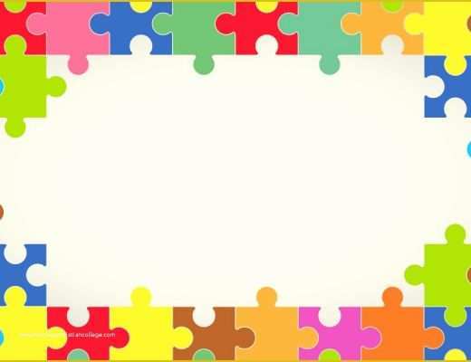Autism Powerpoint Template Free Download Of Colourful Puzzles Powerpoint Templates Border &amp; Frames