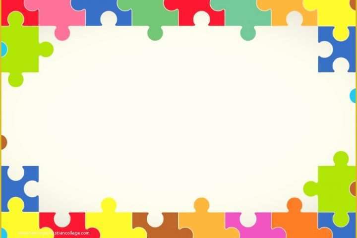 Autism Powerpoint Template Free Download Of Colourful Puzzles Powerpoint Templates Border &amp; Frames