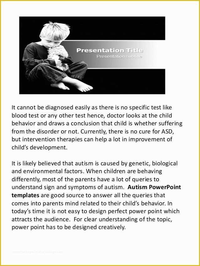 Autism Powerpoint Template Free Download Of Download Autism Spectrum Powerpoint Template Slideworld