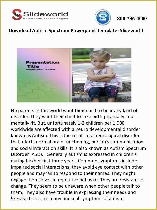 Autism Powerpoint Template Free Download Of Download Autism Spectrum Powerpoint Template Slideworld