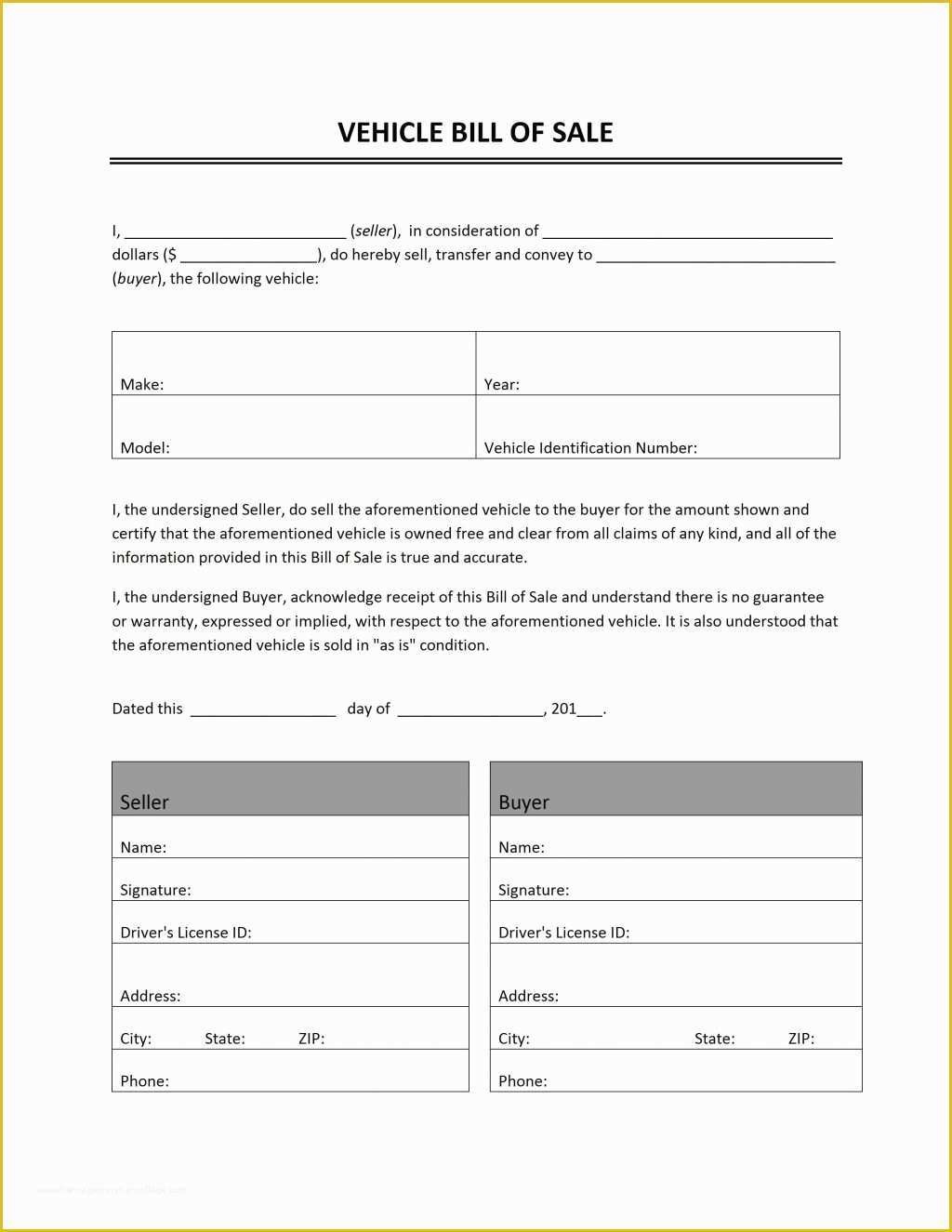 Auto Bill Of Sale Template Free Of Vehicle Bill Ale Template Washington Texas form Free Tx