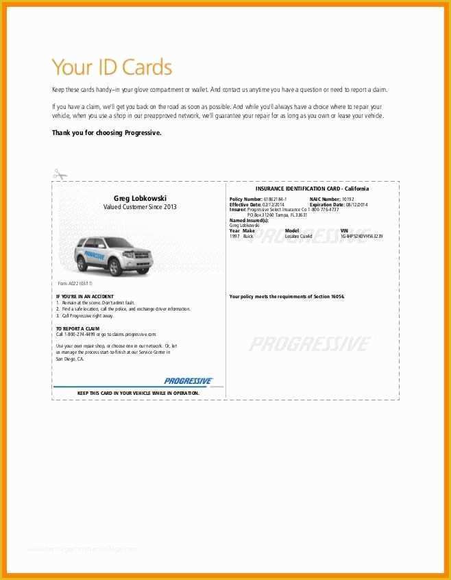 Auto Insurance Card Template Free Download Of Car Insurance Card Template