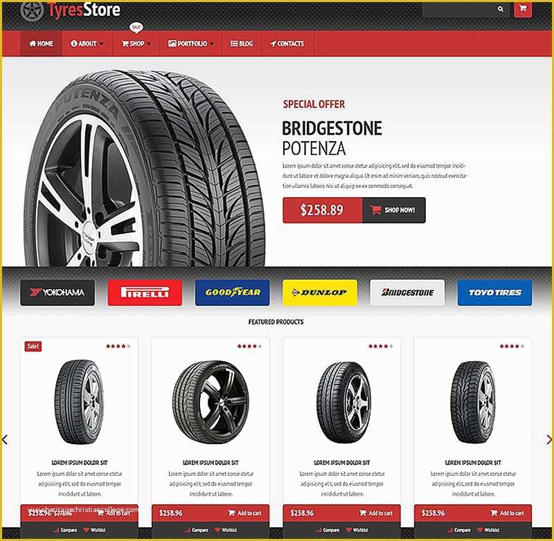 Auto Parts Website Template Free Of 15 Best E Merce Templates for Wheels and Tires Websites