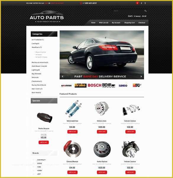 Auto Parts Website Template Free Of 15 Popular Auto Parts Open Cart themes & Templates