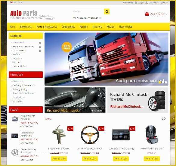 Auto Parts Website Template Free Of 15 Popular Auto Parts Open Cart themes & Templates