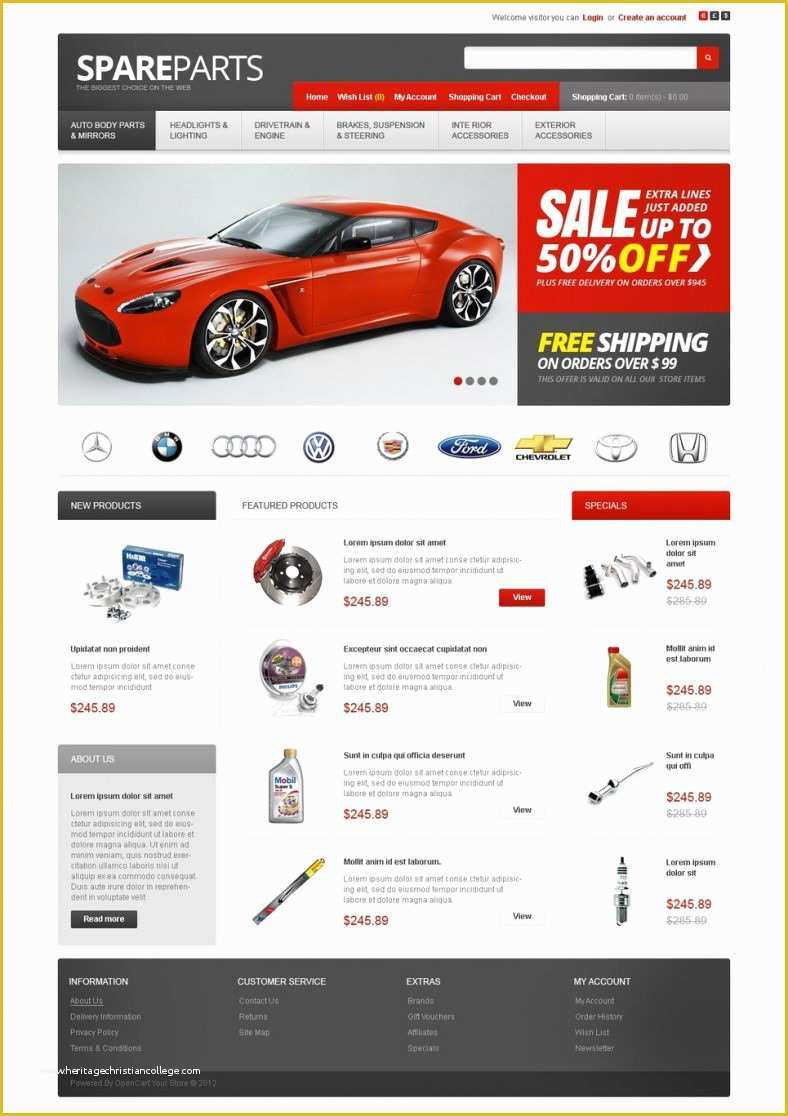 Auto Parts Website Template Free Of 15 Popular Auto Parts Open Cart themes &amp; Templates