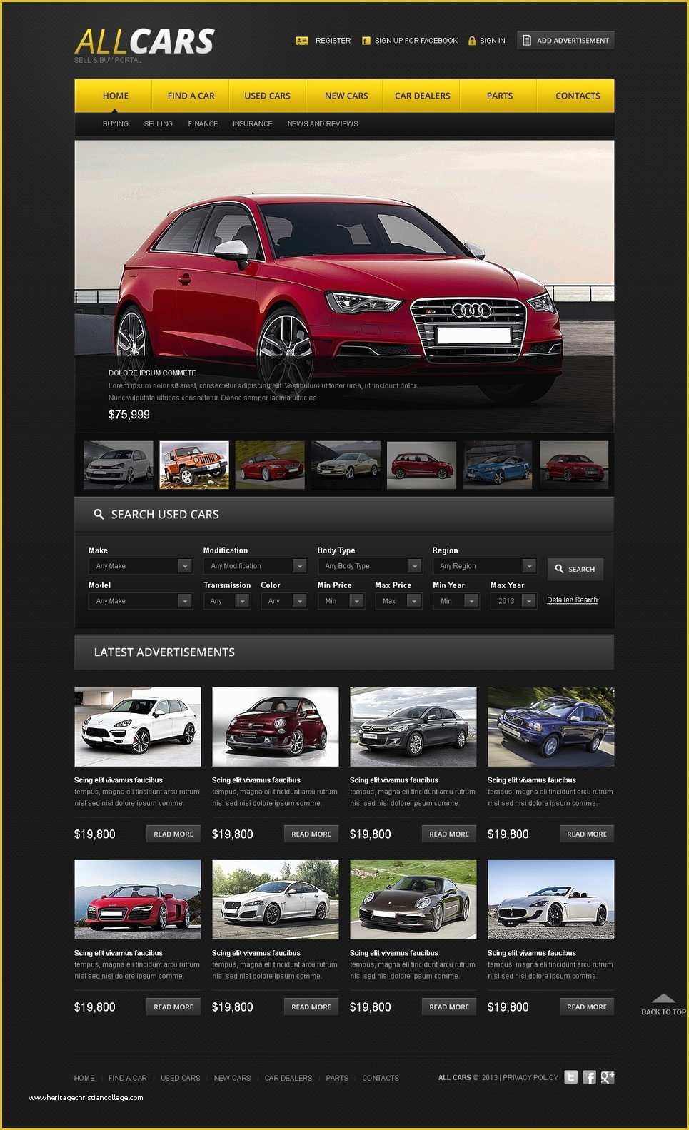 Auto Parts Website Template Free Of 22 Best Premium Car Website Templates