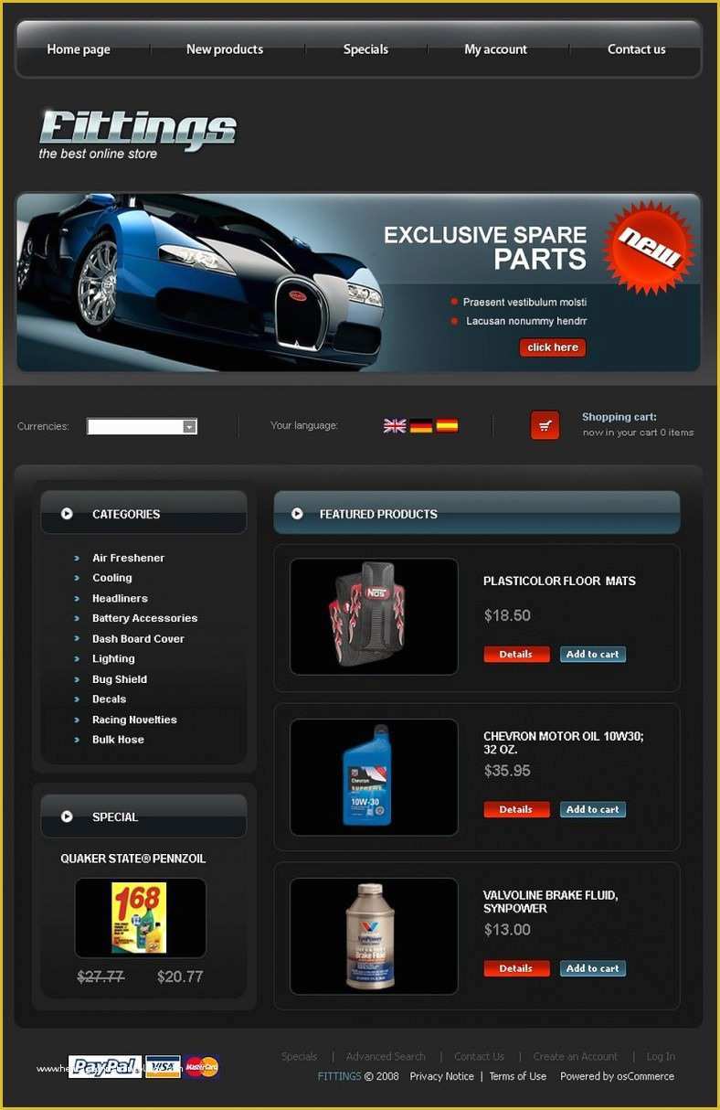 Auto Parts Website Template Free Of Auto Parts Os Merce Templates & themes