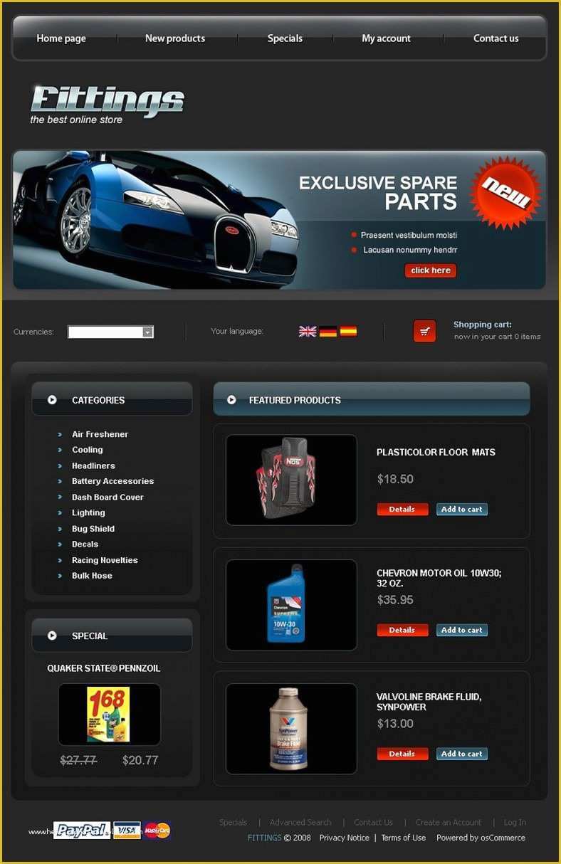 Auto Parts Website Template Free Of Auto Parts Os Merce Templates &amp; themes