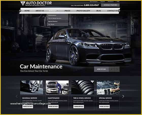 Auto Parts Website Template Free Of Auto Repair Template