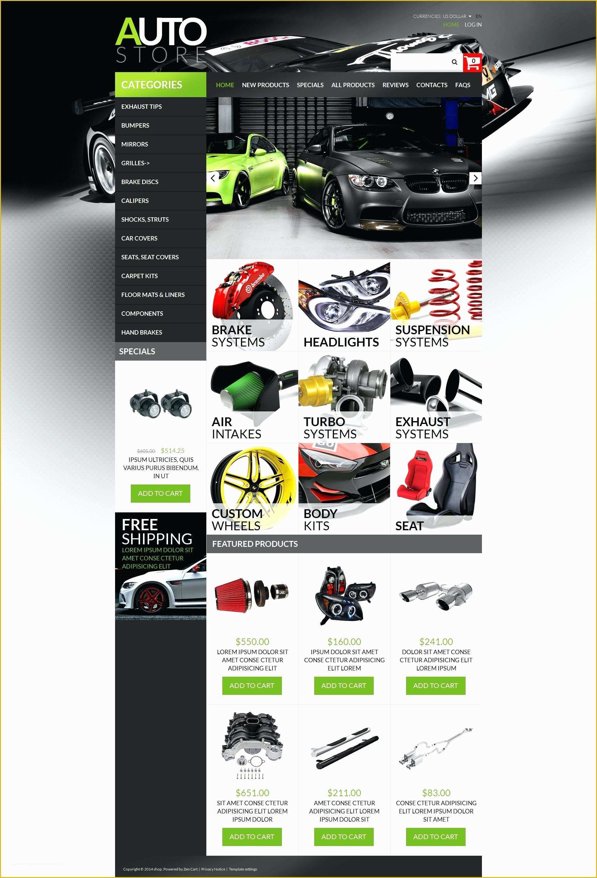 Auto Parts Website Template Free Of Parts Website Template
