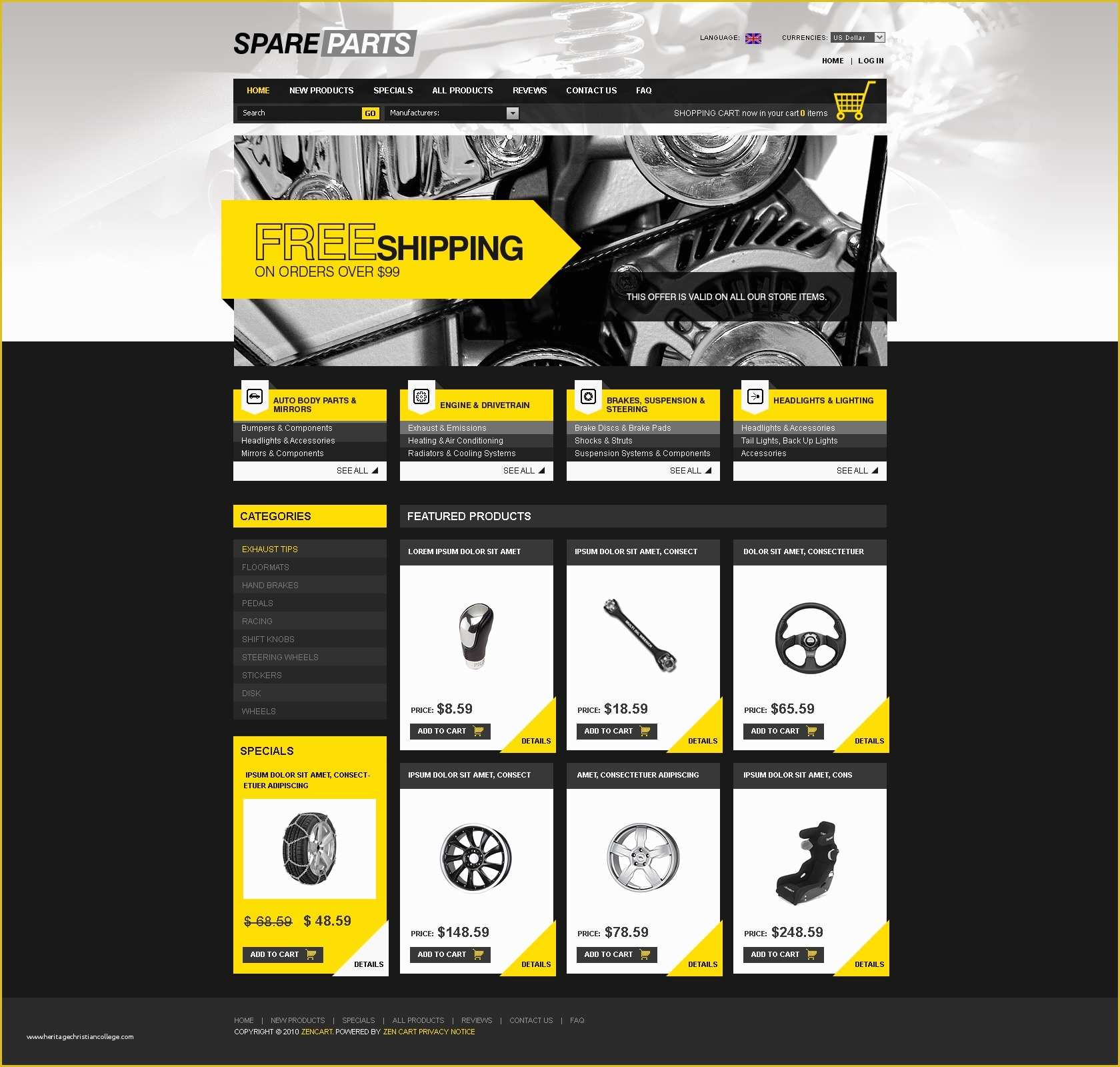 Auto Parts Website Template Free Of Plantilla Zencart Para Sitio De Repuestos De Coches