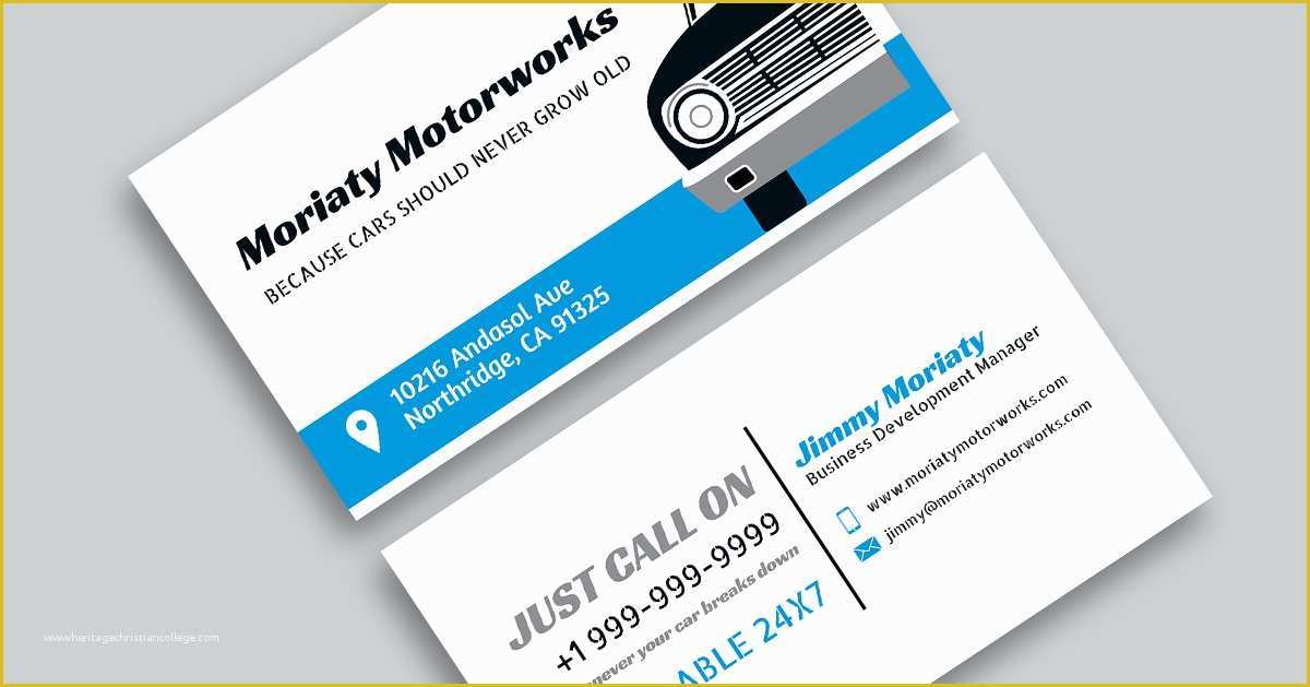 Auto Repair Business Card Templates Free Of 10 Automotive Business Card Templates Fully Customisable